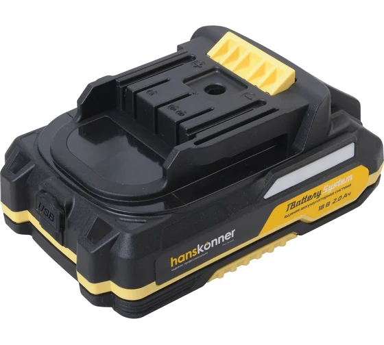 Аккумулятор Hanskonner 18 В, 1BatterySystem, 2.0 Ач HBP2002 Код товара: 31805517