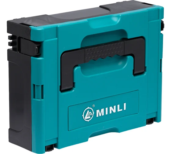 Винтоверт аккумуляторный ударный MINLI б\щет,18В,2х4АчLi-ion,0-1100\2600\3600\3800уд\м, 6-ти гр1\4,220Нм, М5-М16,кейс,подсв. 1/4 DC816 DC816B Код товара: 44876957
